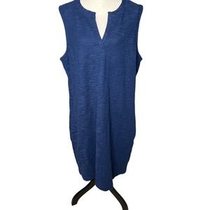 Liz Claiborne Sleeveless Blue Shift Dress Size XXL